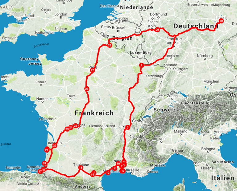 Roadtrip 2017 im MB 100 quer durch Frankreich Miss Astarte